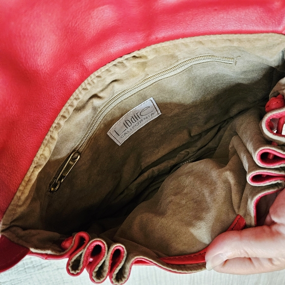 Vintage 80s Libaire California Red Leather Purse - Picture 7 of 11
